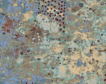 Marcia Derse Spotted Graffiti 100% cotton OEKO-TEX No.52814D-5 Double Bluff, end of bolt 37-inches