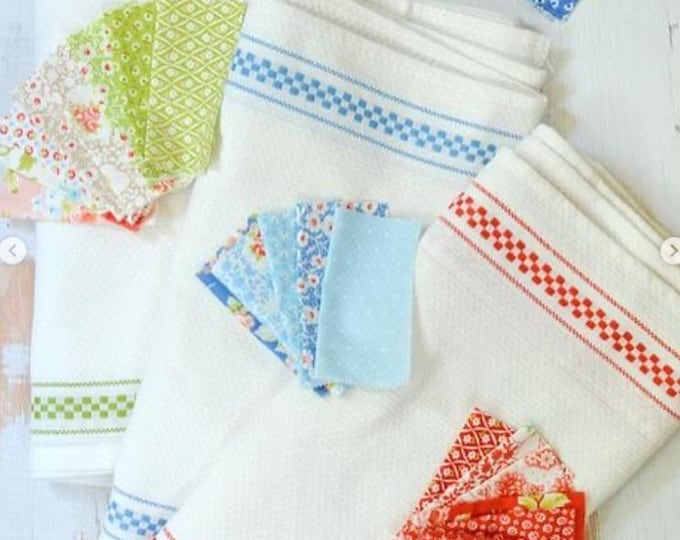 16" Wide Rosie Toweling Cotton Waffle Check - by Fig Tree Company for Moda Fabrics - 1 yard