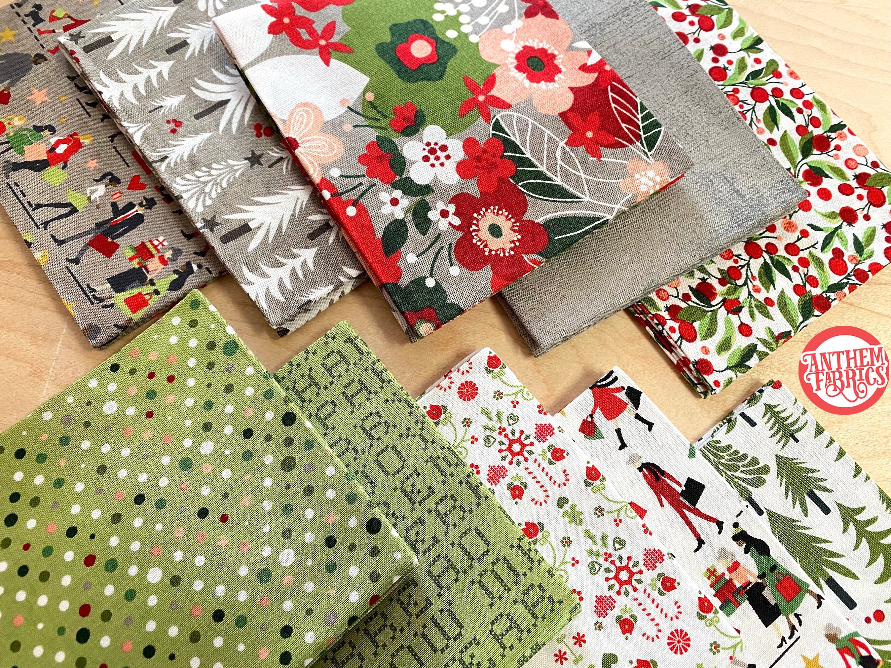 Basic Grey Jolly Good Holiday Christmas fabric bundle, 20 pieces