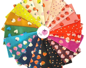 Strawberry by Kimberly Kight Ruby Star Society for Moda Fabrics - fabric bundle 19  pieces