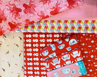 Jolly Darlings collection by Ruby Star Society - Moda Fabrics - OOP REMNANTS, Fabric bundle 9 Pieces