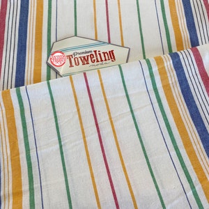 Moda Toweling 16wide, by the yard or remnant cut CherryPie Stripes