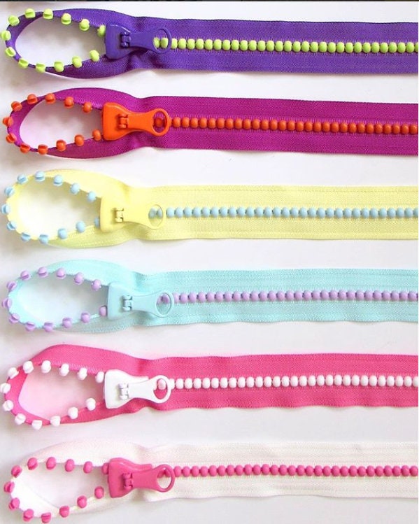 Lecien Jelly BEADS Zipper, slider and tote bag pattern 1 zipper per package choose a color
