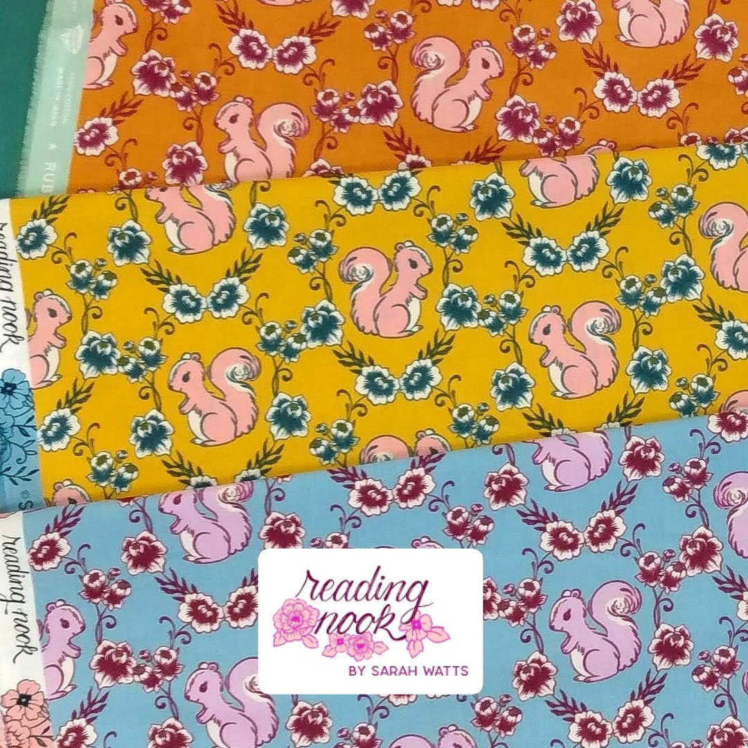 Squirrels Sarah Watts Reading Nook, Ruby Star Society Fabric 3 Pieces