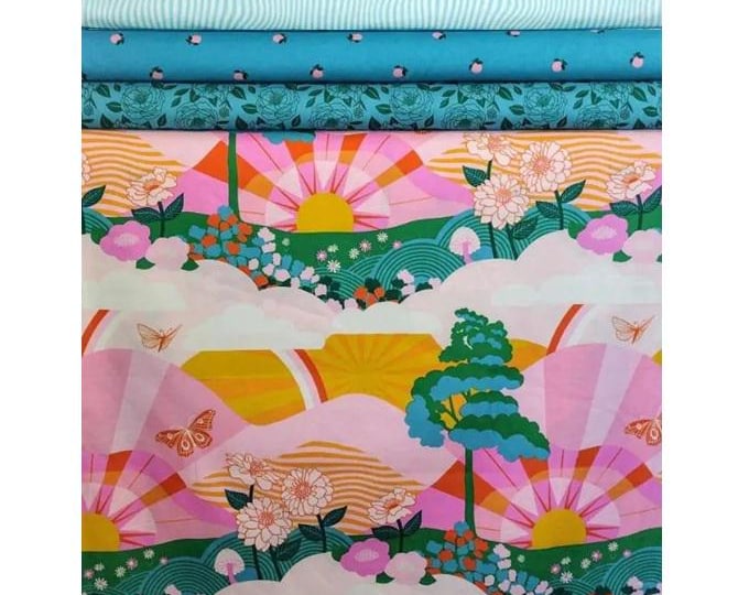 Rise and Shine by Melody Miller - Ruby Star Society / Moda Fabrics - Fabric Bundle, 5 pcs