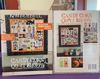 Kimberbell Candy Corn Quilt Shoppe - Select from Hometown Halloween CD for embroidery Machine or Embellishment Kit