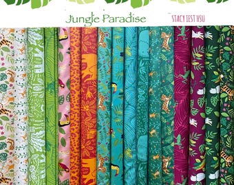 Jungle Paradise fabric bundle by Deb Strain for Moda ~ 17 Fat Quarters