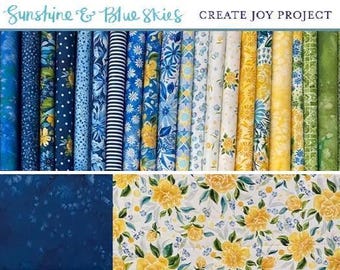 Sunshine & Blue Skies by Create Joy Project for Moda Fabrics, 22 pieces