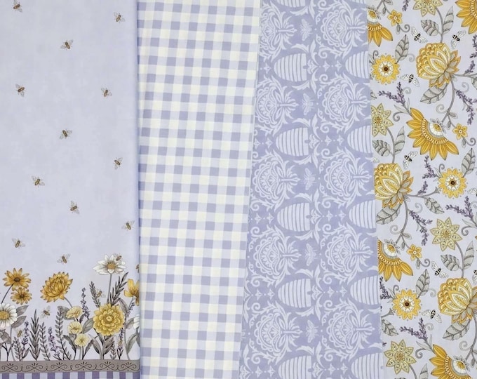Fabric bundle Lavender, from Honey and Lavender by Deb Strain for Moda - 4 pieces