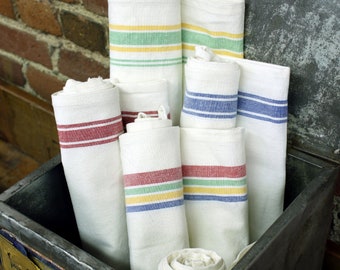 Stripes Blank Dish Kitchen Towels Stitch 'Em Up Colonial 30's Vintage Retro - Pack