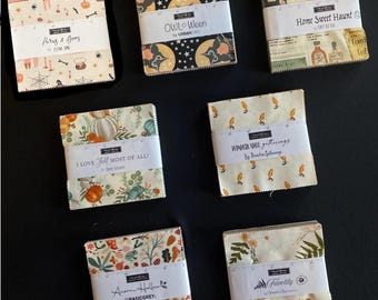 Charm Pack Moda Fabrics - Fall Harvest Halloween, Precut 5" squares, 42 pieces, select an option