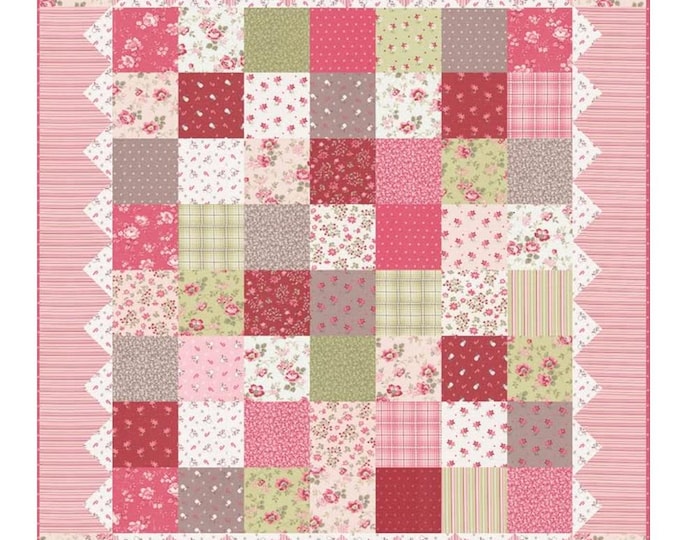 Bunny Hill Designs - Cranberry Quilt or Table Topper Kit  -featuring A Very Sweet Christmas fabrics