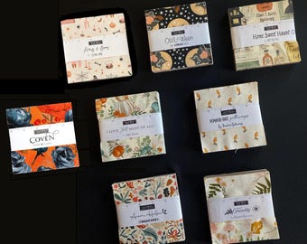 Charm Pack Moda Fabrics - Fall Harvest Halloween, Precut 5" squares, 42 pieces, select an option