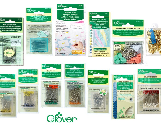 Sewing Pins by Clover Manufacturing Co. - Wonder Pins, applique, quilting, patchwork, etc.