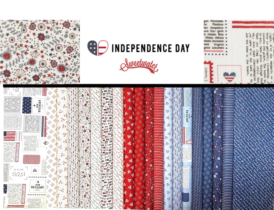 Independence Day Fabric Bundle by Sweetwater for Moda - Patriotic ...