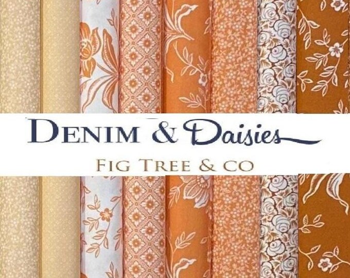 Denim Daisies by Fig Tree Co for MODA Fabrics, Bundle: Orange Spice ...