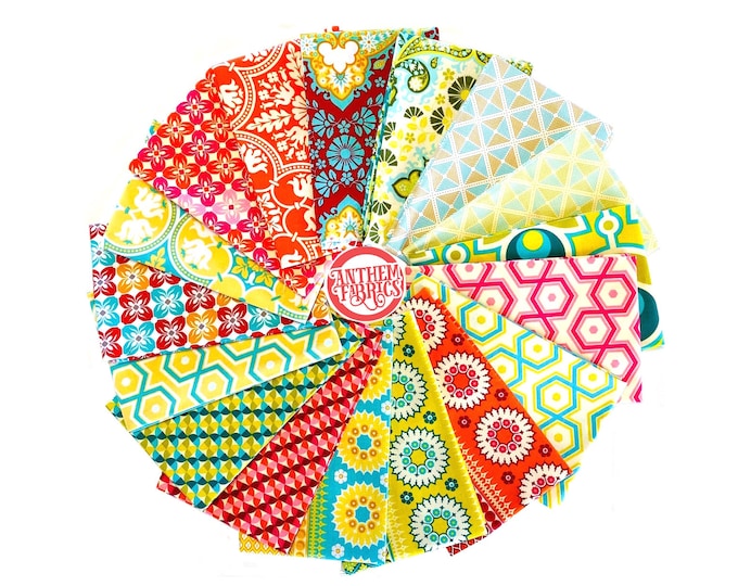 Notting Hill by Joel Dewberry - quilting cotton fabric bundle - 17 fat quarters