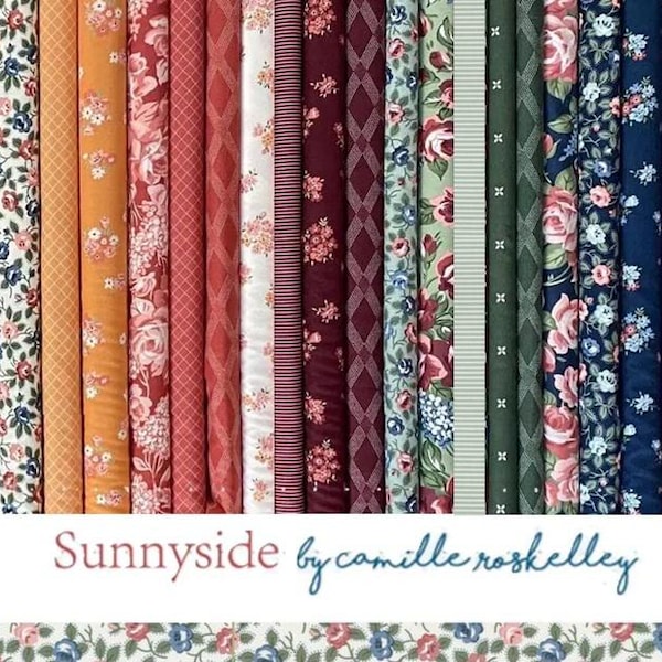 SUNNYSIDE by Camille Roskelley for Moda, Fabric bundle - 20 Fat Quarters + 1 Mini charm pack