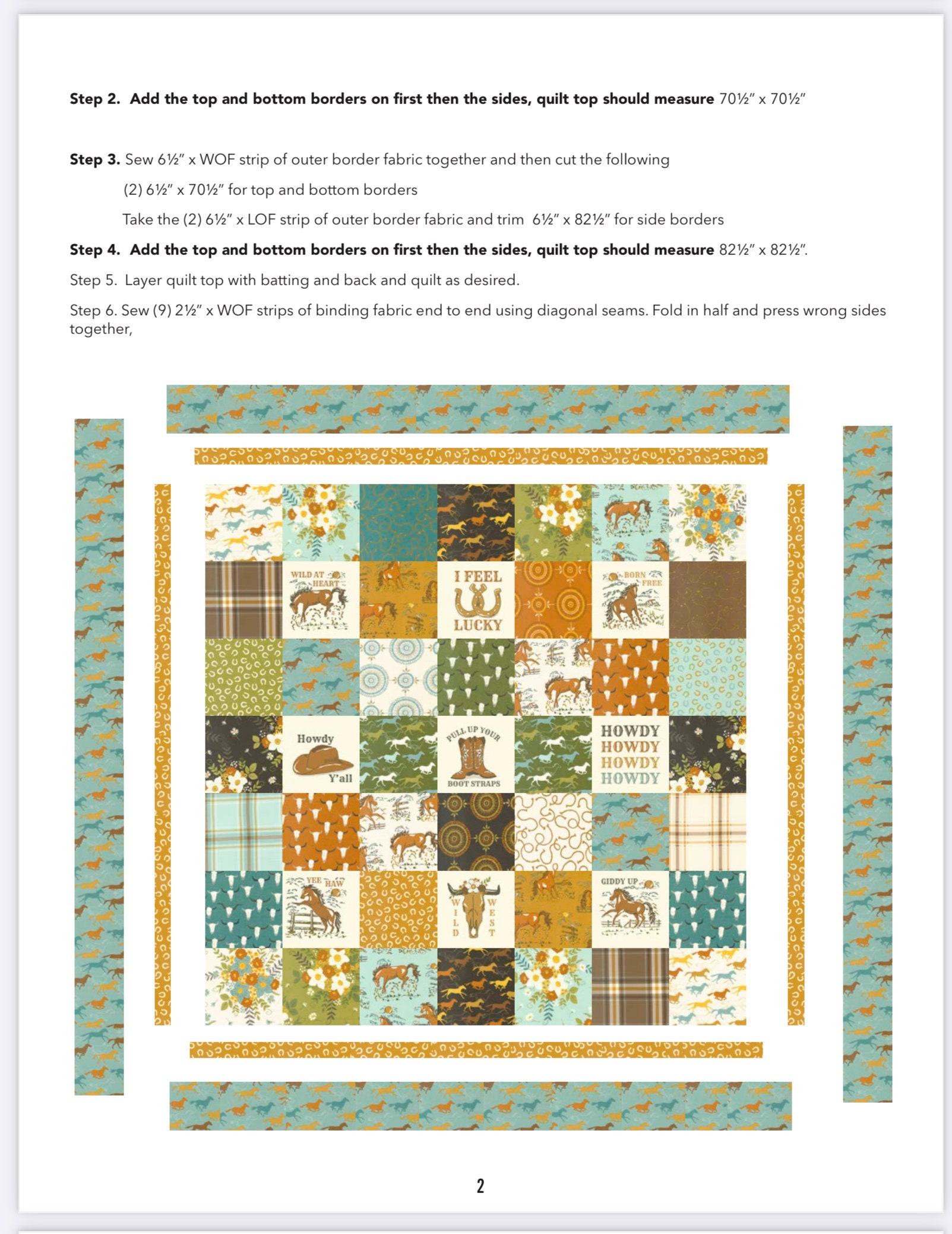 Ponderosa Panel Layer Cake Western Cowboy Squares quilting