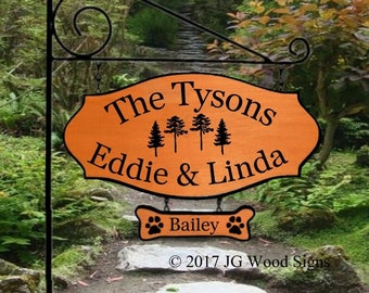 Personalized Family Name Custom Cabin Camping Signs Etsy Pine Tree Outdoor Sign Dad Mom Gift Camper Signs Wooden Tyson