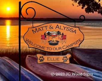 Outdoor Family RV Name Sign Etsy Everything Graphic 2 addons Camping Sign RV Camper Sign Holder JGWoodSigns MattAlyssa