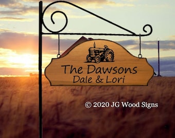 Carved Wood Farm Sign Etsy Gift Family Name Sign Custom 1 Addon Outdoor Personalized Wooden Camping Sign JGWoodSigns Dad Mom Gift Dawson