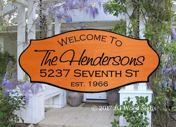 Family Name Sign Oval Shape Personalized Custom Steel 31/" wide x 11-1//2/" tall