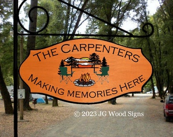 Outdoor Family RV Name Sign Etsy Everything Graphic 2 addons Camping Sign RV Camper Sign Holder JGWoodSigns Carpenter