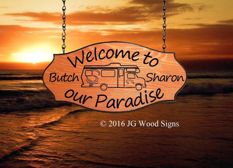 Custom Carved Outdoor Sign Etsy Name Sign W Trk Camper Family Etsy