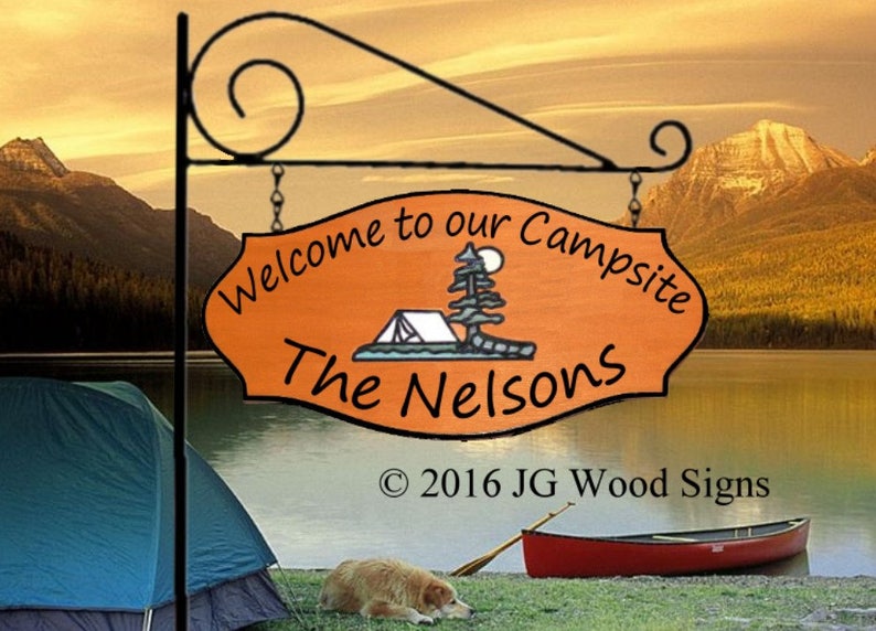 Personalized Family Name Camping Sign Etsy Painted Tent Happy Etsy