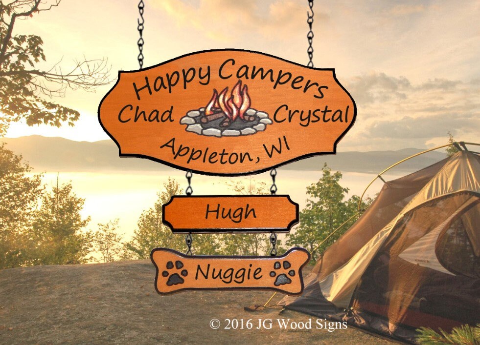 Carved Wood Outdoor Camping Signs Etsy RV Campfire Etsy