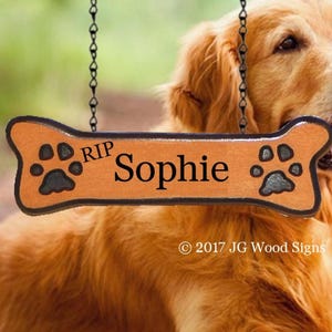 Outdoor Personalized Pet Wooden Dog Name Dogbone Addon Dog bone with Pawprints JG Wood Signs Etsy Carved Camping Sign Callie image 9