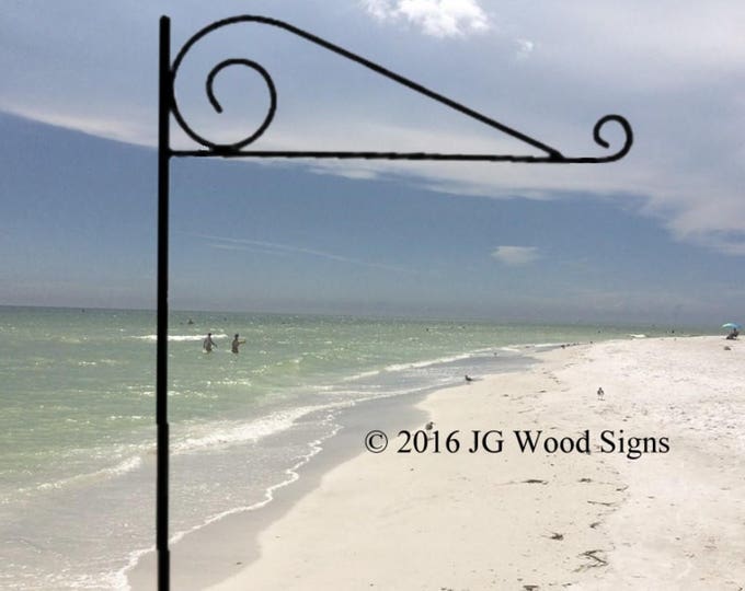 Wrought Iron Stake Sign Holder stake to Hang Camping Sign Etsy