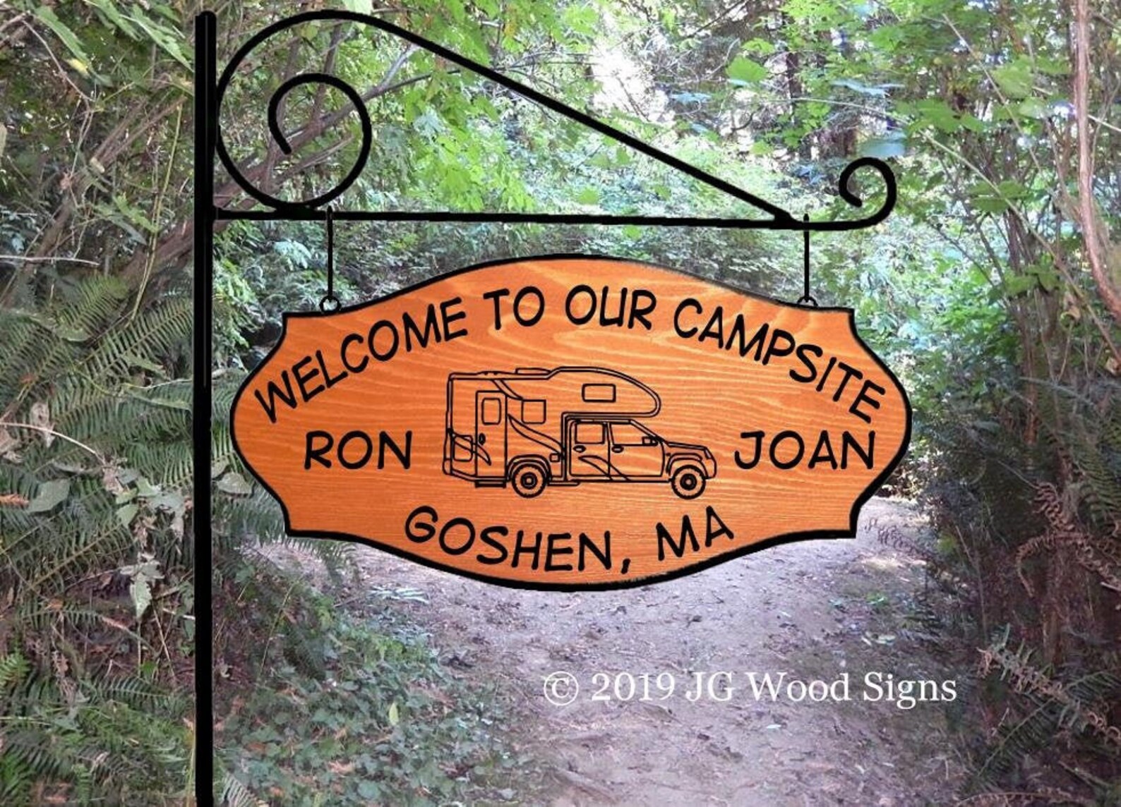 Custom Carved Outdoor Sign Etsy Name Sign W Trk Camper Family Etsy