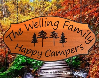 Custom Outdoor Carved Wood Camping Signs Etsy w Sign Holder Option JGWoodSigns Personalized Gift  Wooden Welling