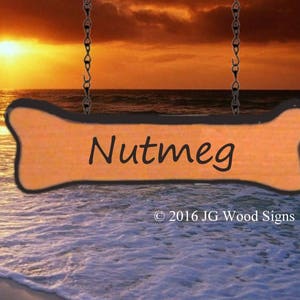 Outdoor Personalized Pet Wooden Dog Name Dogbone Addon Dog bone with Pawprints JG Wood Signs Etsy Carved Camping Sign Callie image 10