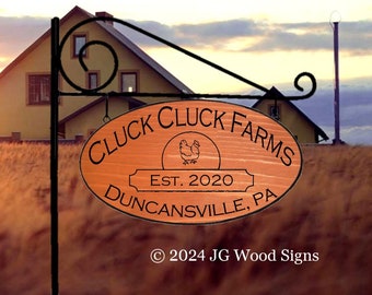 Personalized RV Sunset Beach Signs Cottage Cabin Farm Getaway Camping Wood Sign JGWoodSigns Custom Oval Camper Name Chicken CluckCluck