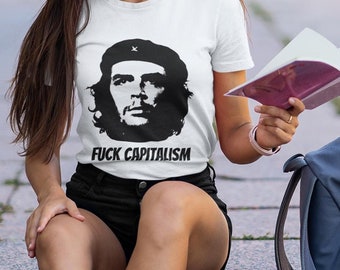Camiseta gráfica del Che Guevara: "Al diablo con el capitalismo"