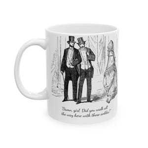 Victorian Catcallers Funny Mug - Whimsical Victorian Art - High-Quality Ceramic Coffee Cup - Unique Gift for History and Humor Lovers