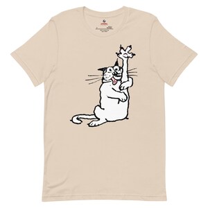 Crazy Cat Graphic Tee: Vintage-Inspired Cotton Cat Lover's Shirt
