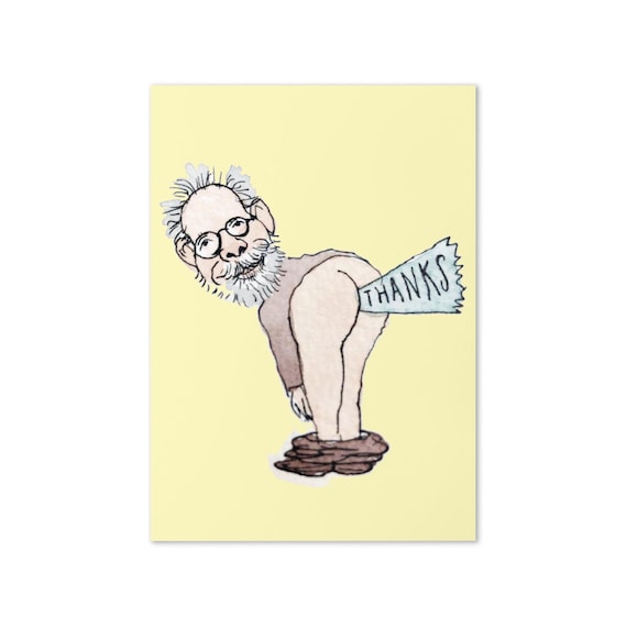 Offensive Barry Blitt Thank You Card: Sarcastic Humor Gift