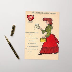 Carte de Saint-Valentin au vinaigre pour fille gourmande - carte de Saint-Valentin vintage - cadeau rétro humoristique - note sarcastique - surprise unique de la Saint-Valentin