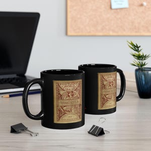 First Edition Frankenstein Mug – Vintage Book Cover Coffee Cup – Perfect Gothic Literature Gift for Horror Fans & Book Lovers