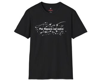 Camiseta Ad Astra Per Aspera: Camiseta de algodón con cita motivacional en latín