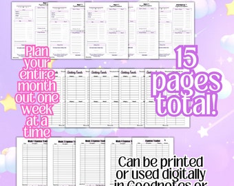 Weekly Breakdown Complete Monthly Set up digital download