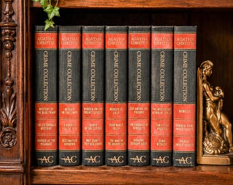 Ensemble de 7 livres reliés/21 romans Agatha Christie Crime Collection vintage des années 1970