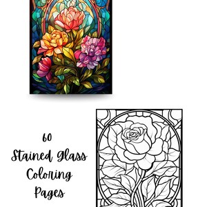 Stained Glass Coloring Pages 60 Pages Stress Relieving Activities Adult Coloring Pages