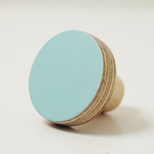 Wooden knobs blue color