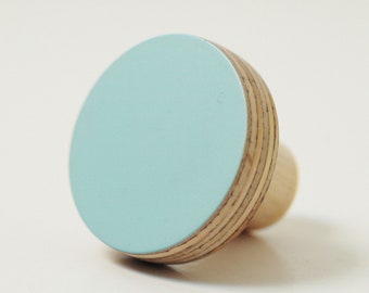 Wooden knobs blue color