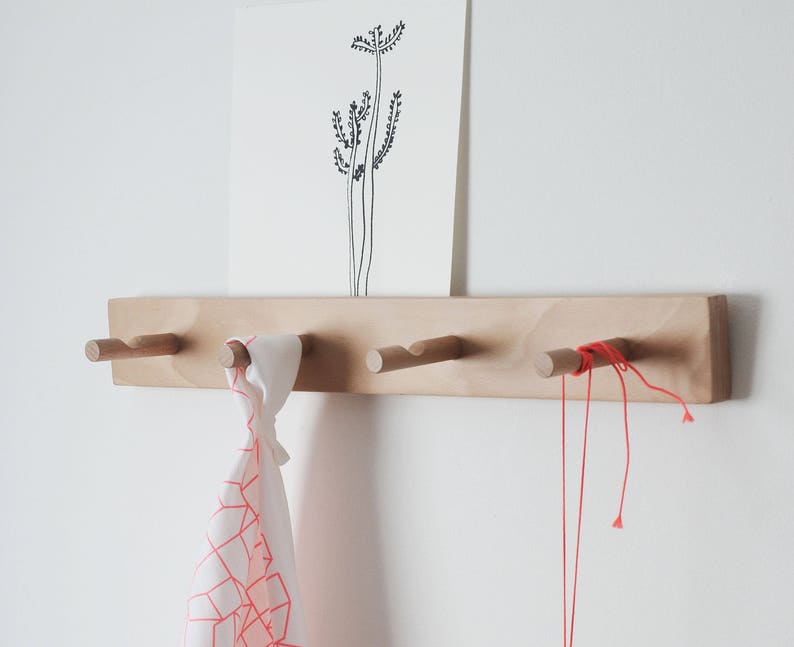 Peg Rail Wall Coat Rack Wooden Wall Fixtures Kitchen Etsy Australia